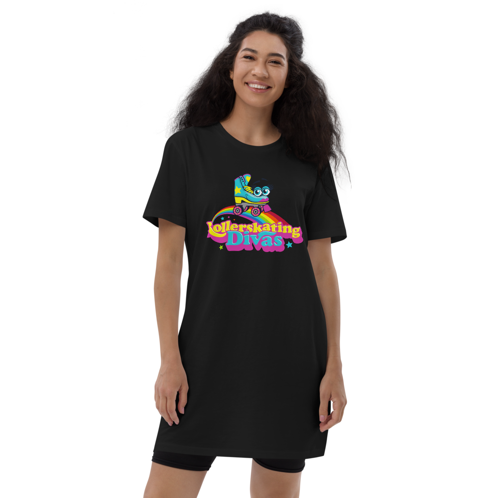 Divas Organic t-shirt | Rollerskating cotton dress